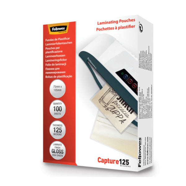 Fellowes Pouche 75X105 per Plastificatrici Conf 100Pz Fellowes Pouche 75X105 per Plastificatrici Conf 100Pz
